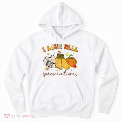Retro I Love Fall Prevention Fall Physical Therapy Groovy Hoodie