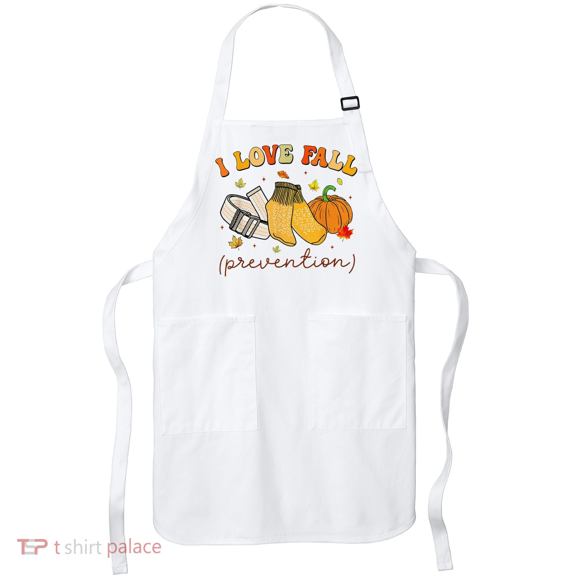 Retro I Love Fall Prevention Fall Physical Therapy Groovy Apron