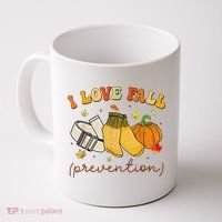 Retro I Love Fall Prevention Fall Physical Therapy Groovy Coffee Mug thumb 0
