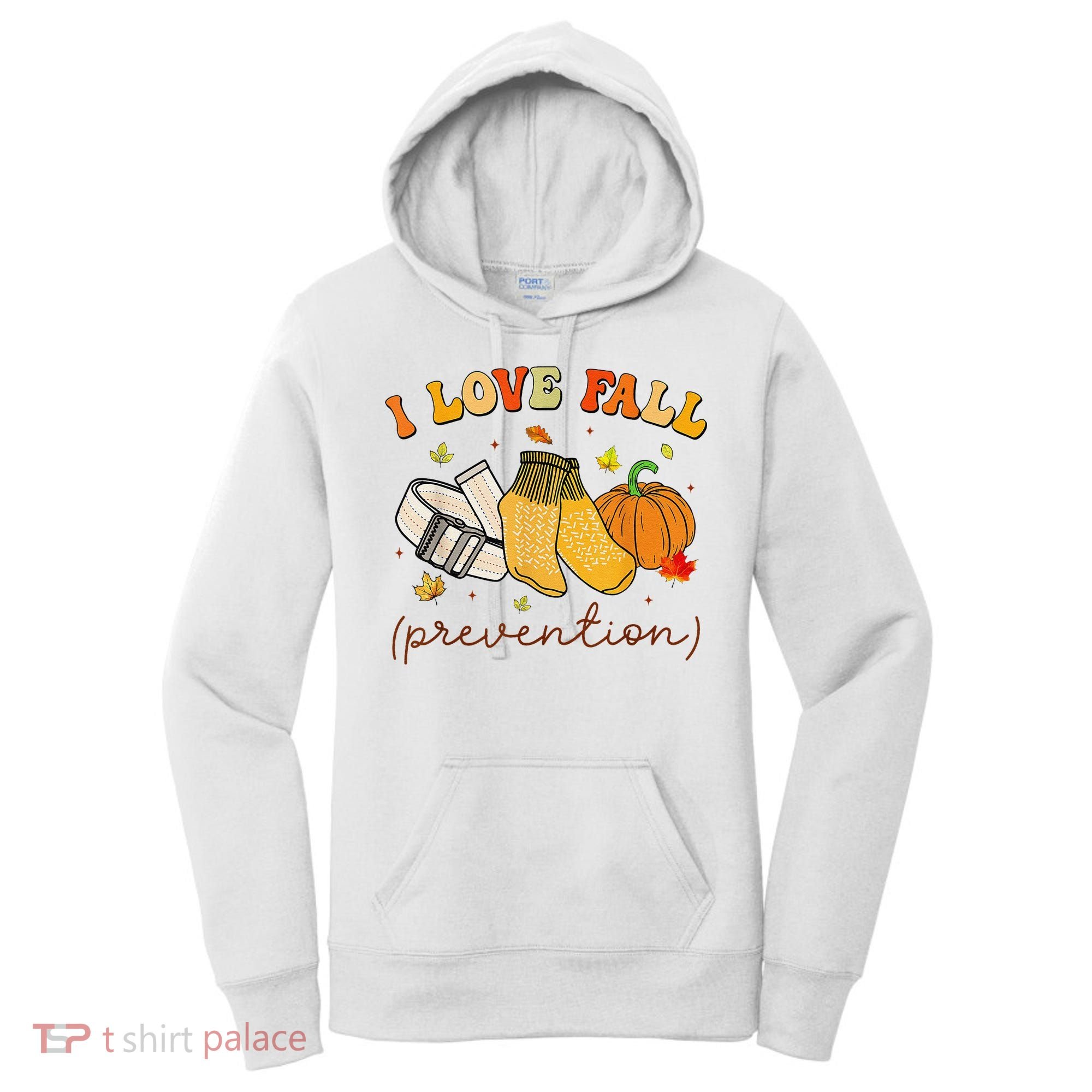 Retro I Love Fall Prevention Fall Physical Therapy Groovy Women's Hoodie