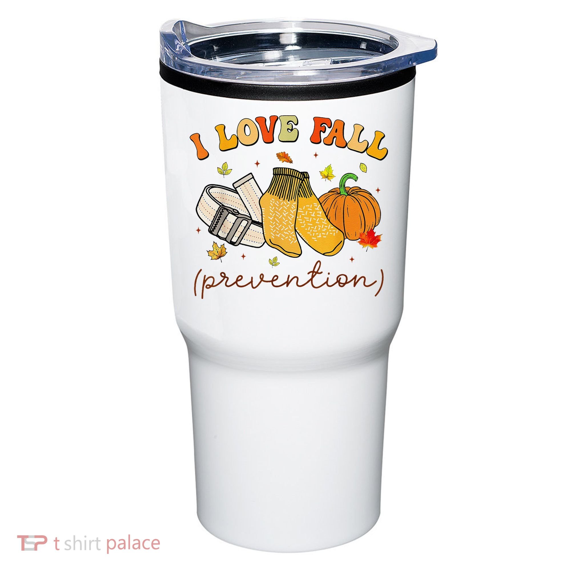 Retro I Love Fall Prevention Fall Physical Therapy Groovy Tumbler