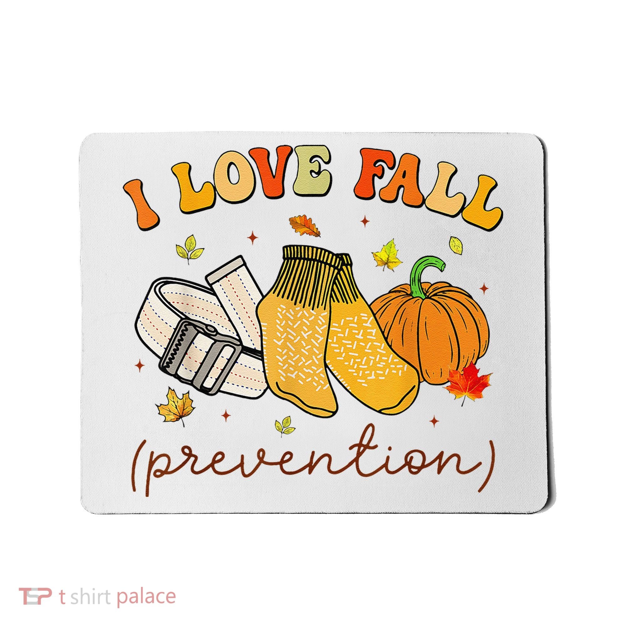 Retro I Love Fall Prevention Fall Physical Therapy Groovy Mousepad