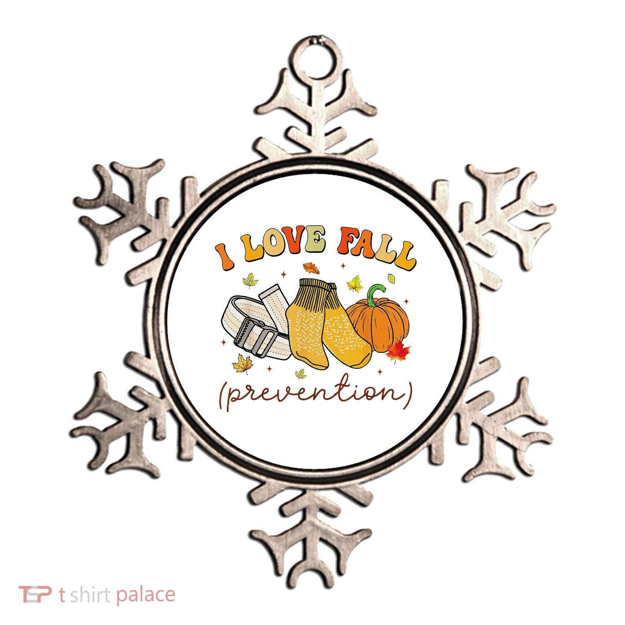 Retro I Love Fall Prevention Fall Physical Therapy Groovy Ornament