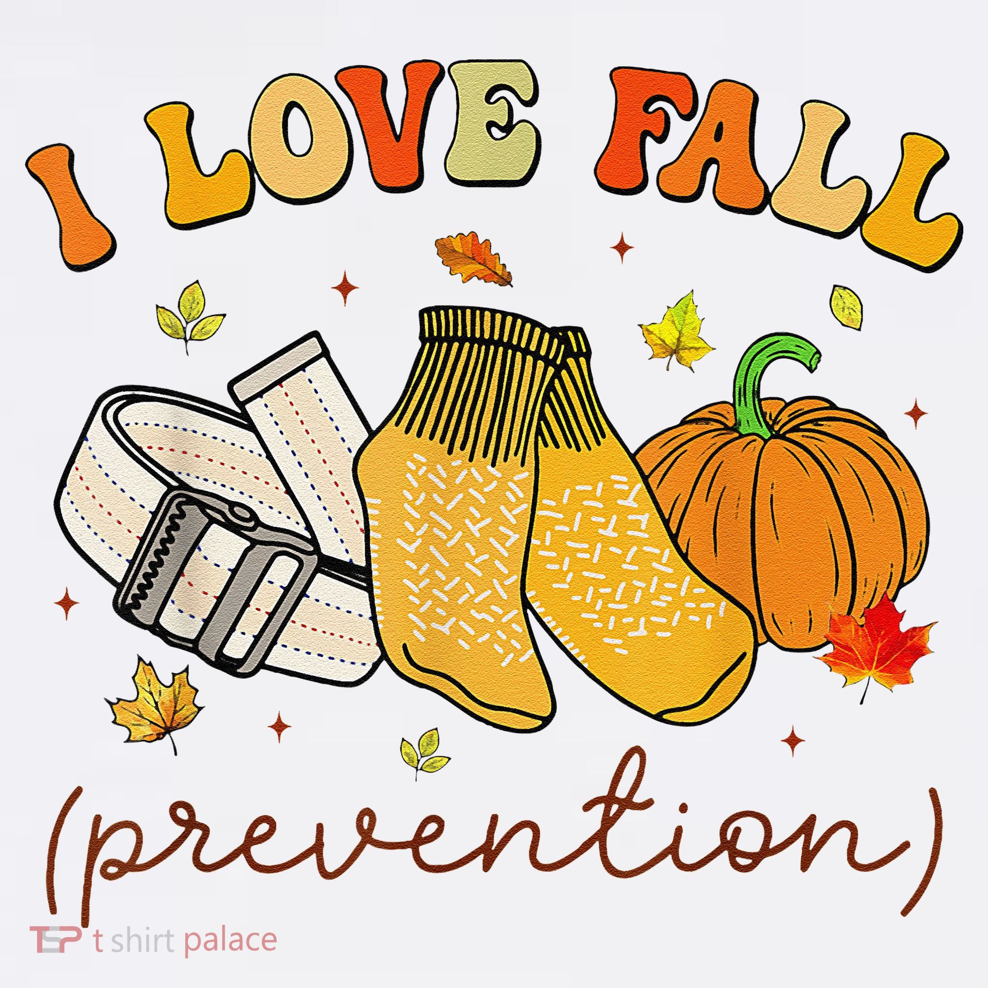 Retro I Love Fall Prevention Fall Physical Therapy Groovy Ornament