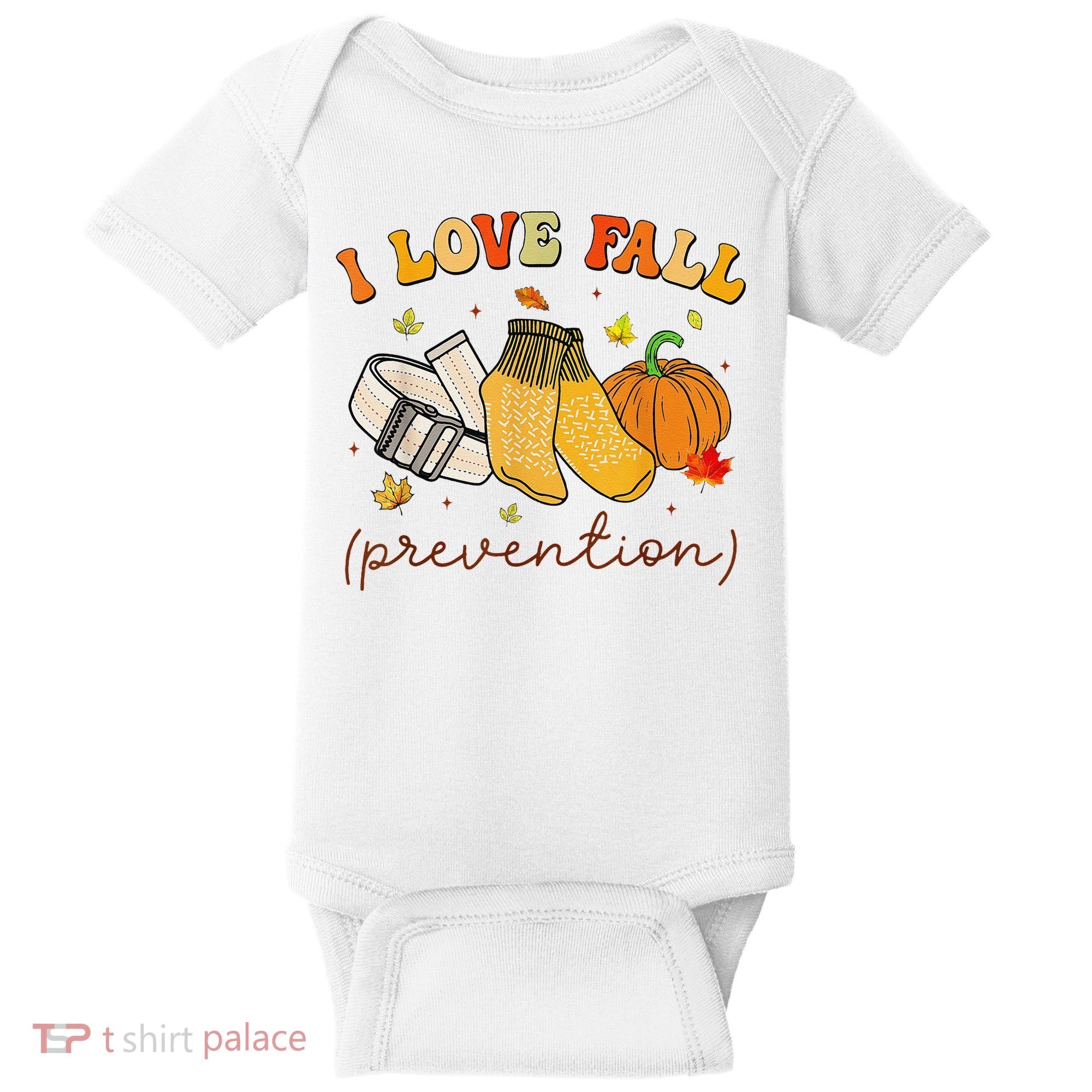Retro I Love Fall Prevention Fall Physical Therapy Groovy Baby Bodysuit