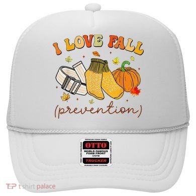 Retro I Love Fall Prevention Fall Physical Therapy Groovy Hat