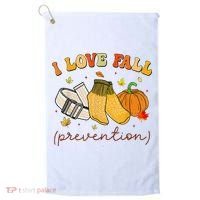 Retro I Love Fall Prevention Fall Physical Therapy Groovy Golf Towel thumb 0