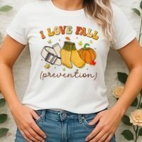 Retro I Love Fall Prevention Fall Physical Therapy Groovy Women's T-Shirt thumb 2