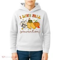 Retro I Love Fall Prevention Fall Physical Therapy Groovy Kids Hoodie thumb 4