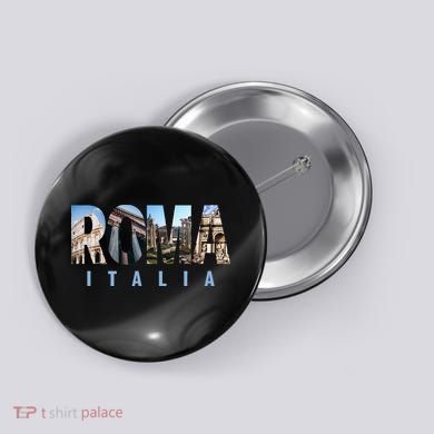 Rome Italy Landmarks Button