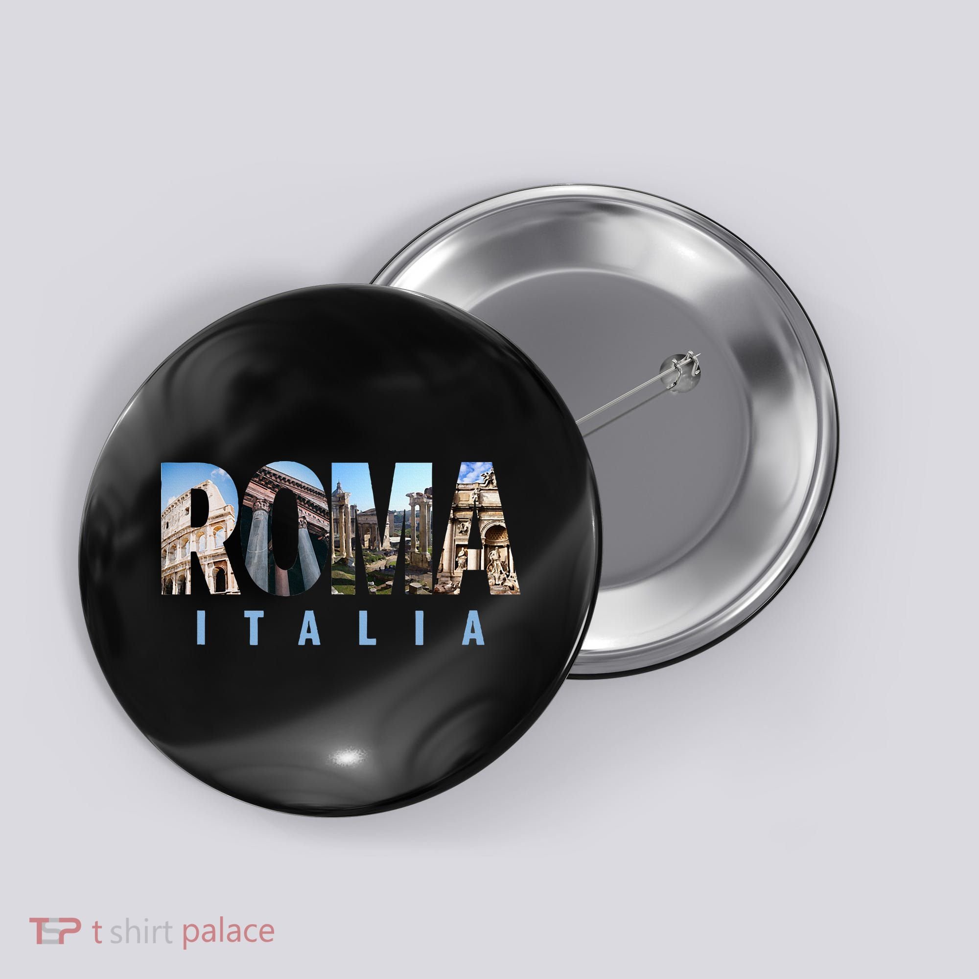 Rome Italy Landmarks Button