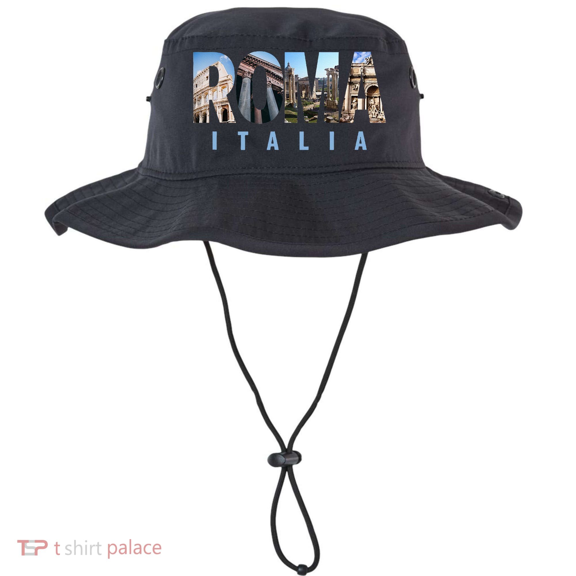 Rome Italy Landmarks Bucket Hat
