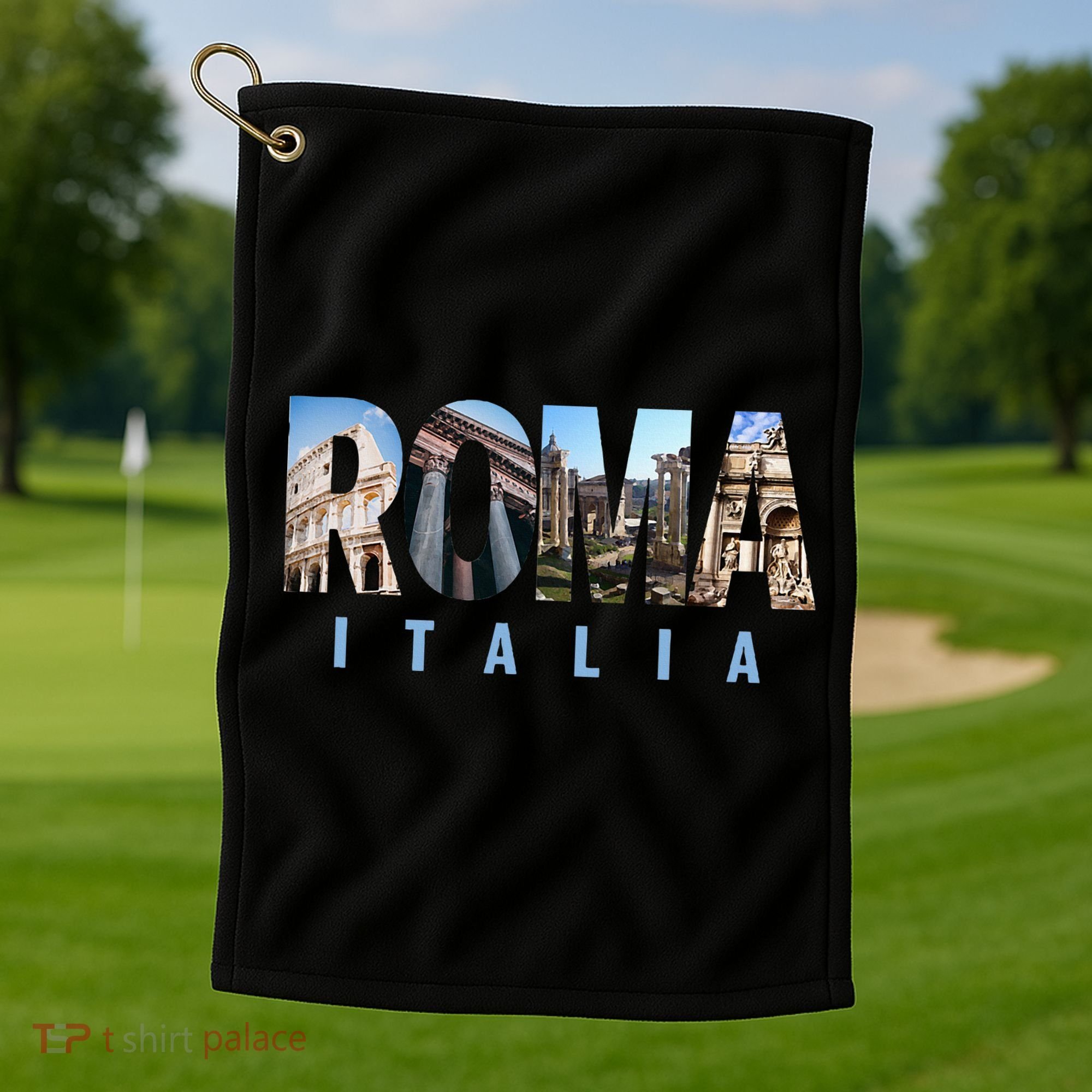 Rome Italy Landmarks Golf Towel