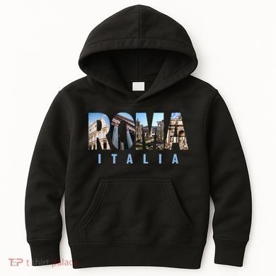 Rome Italy Landmarks Kids Hoodie