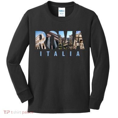 Rome Italy Landmarks Kids Long Sleeve Shirt