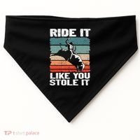 Ride It Like You Stole It Rodeo Bull Riding Cowboy USA-Made Doggie Bandana thumb 0