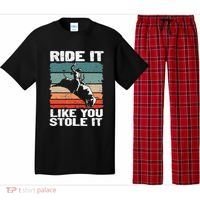 Ride It Like You Stole It Rodeo Bull Riding Cowboy Pajama Set thumb 0