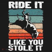 Ride It Like You Stole It Rodeo Bull Riding Cowboy Mousepad thumb 1