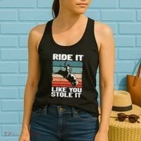 Ride It Like You Stole It Rodeo Bull Riding Cowboy Women's Tank Top thumb 2