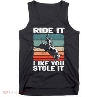 Ride It Like You Stole It Rodeo Bull Riding Cowboy Tank Top thumb 0
