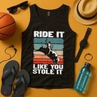 Ride It Like You Stole It Rodeo Bull Riding Cowboy Tank Top thumb 4