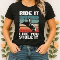 Ride It Like You Stole It Rodeo Bull Riding Cowboy Women's T-Shirt thumb 2