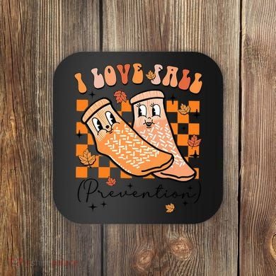 Retro I Love Fall Prevention Thanksgiving Nurse Ot Slp Pta Coaster