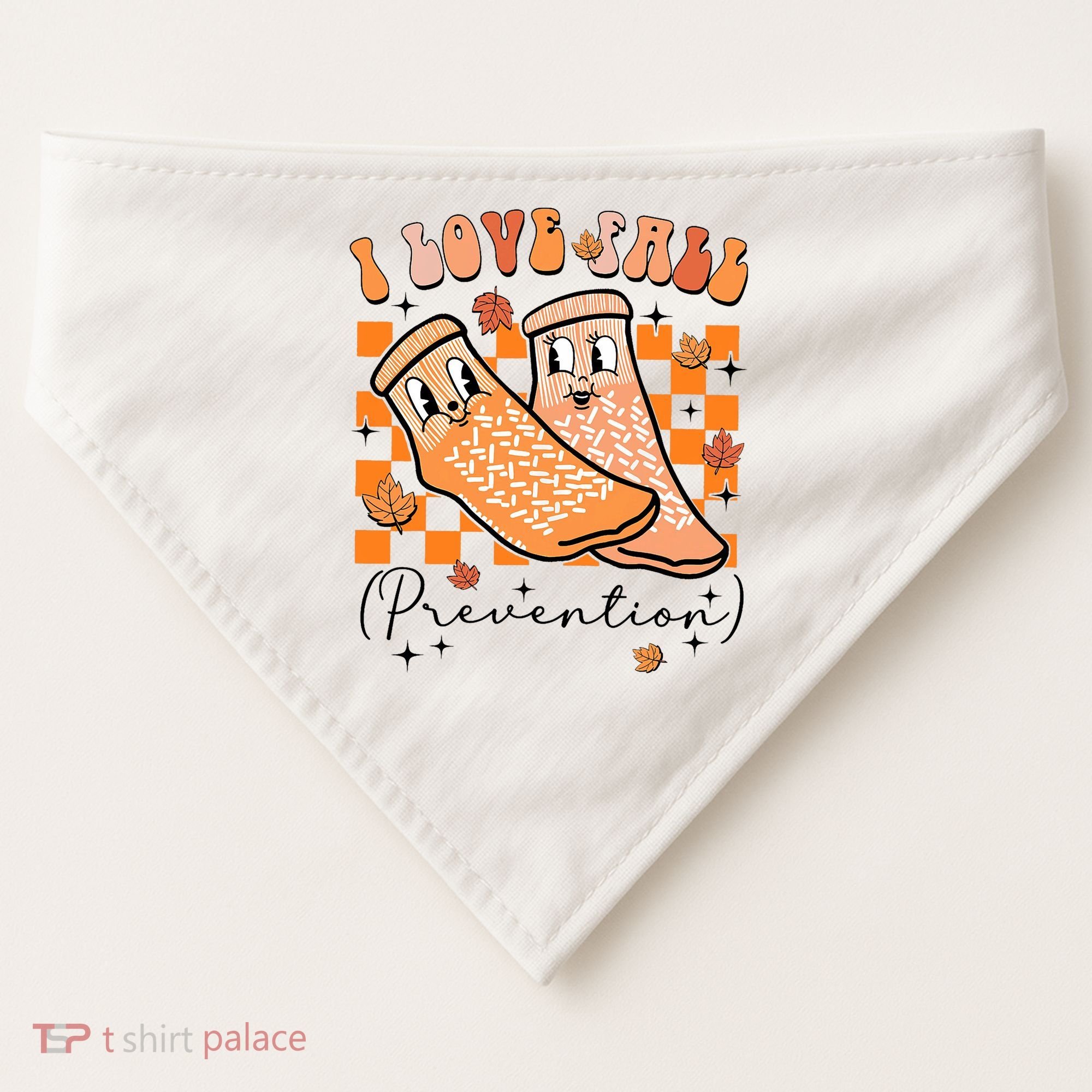 Retro I Love Fall Prevention Thanksgiving Nurse Ot Slp Pta USA-Made Doggie Bandana