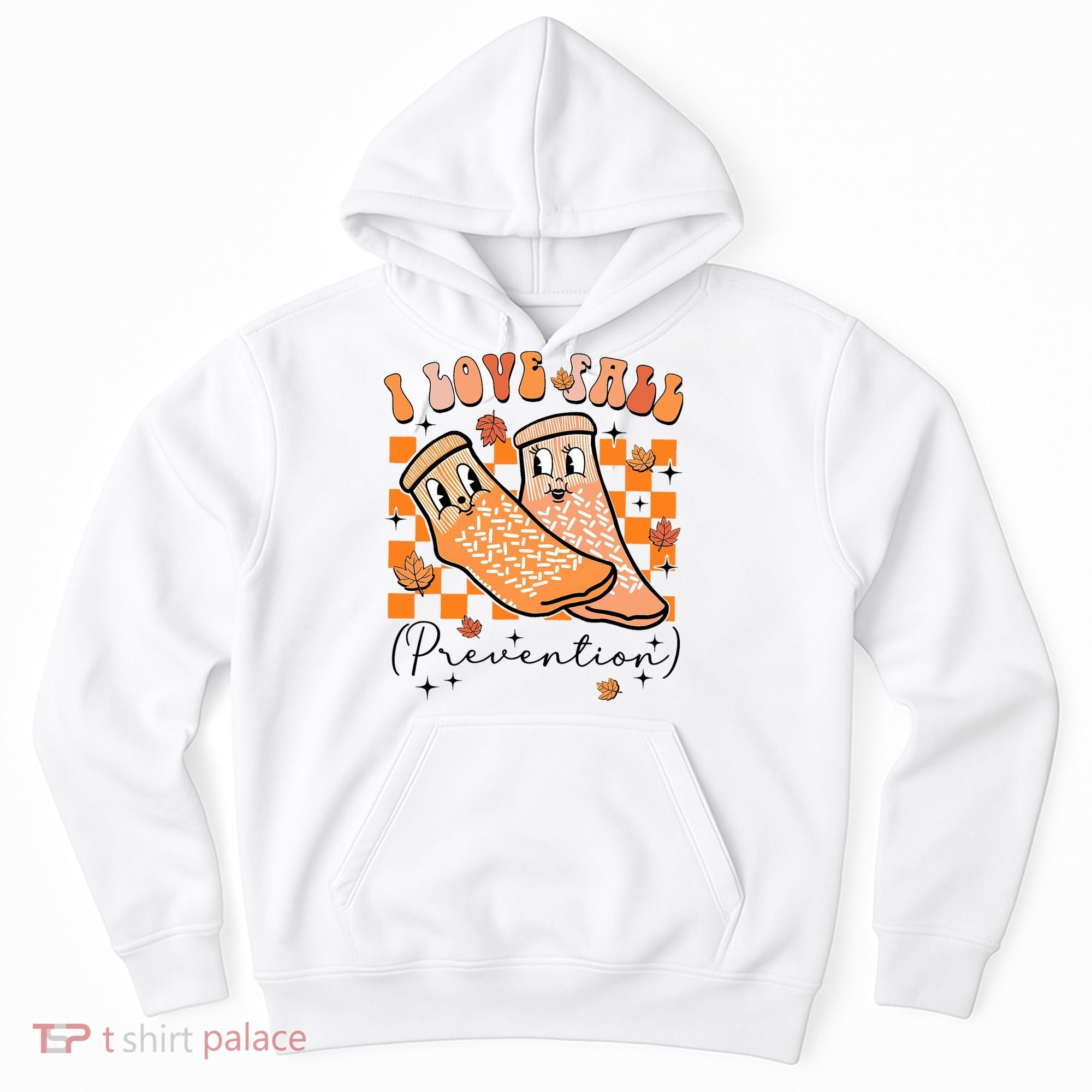 Retro I Love Fall Prevention Thanksgiving Nurse Ot Slp Pta Hoodie