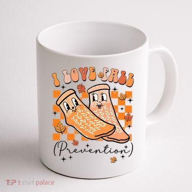 Retro I Love Fall Prevention Thanksgiving Nurse Ot Slp Pta Coffee Mug back