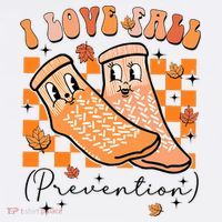 Retro I Love Fall Prevention Thanksgiving Nurse Ot Slp Pta Women's Hoodie thumb 2