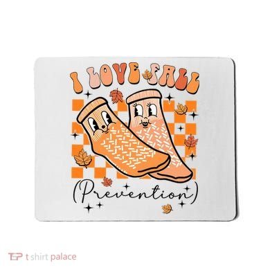 Retro I Love Fall Prevention Thanksgiving Nurse Ot Slp Pta Mousepad