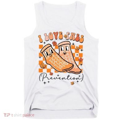 Retro I Love Fall Prevention Thanksgiving Nurse Ot Slp Pta Tank Top