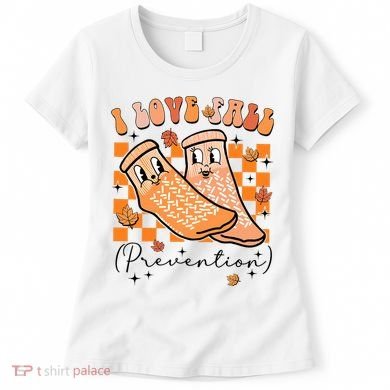 Retro I Love Fall Prevention Thanksgiving Nurse Ot Slp Pta Women's T-Shirt