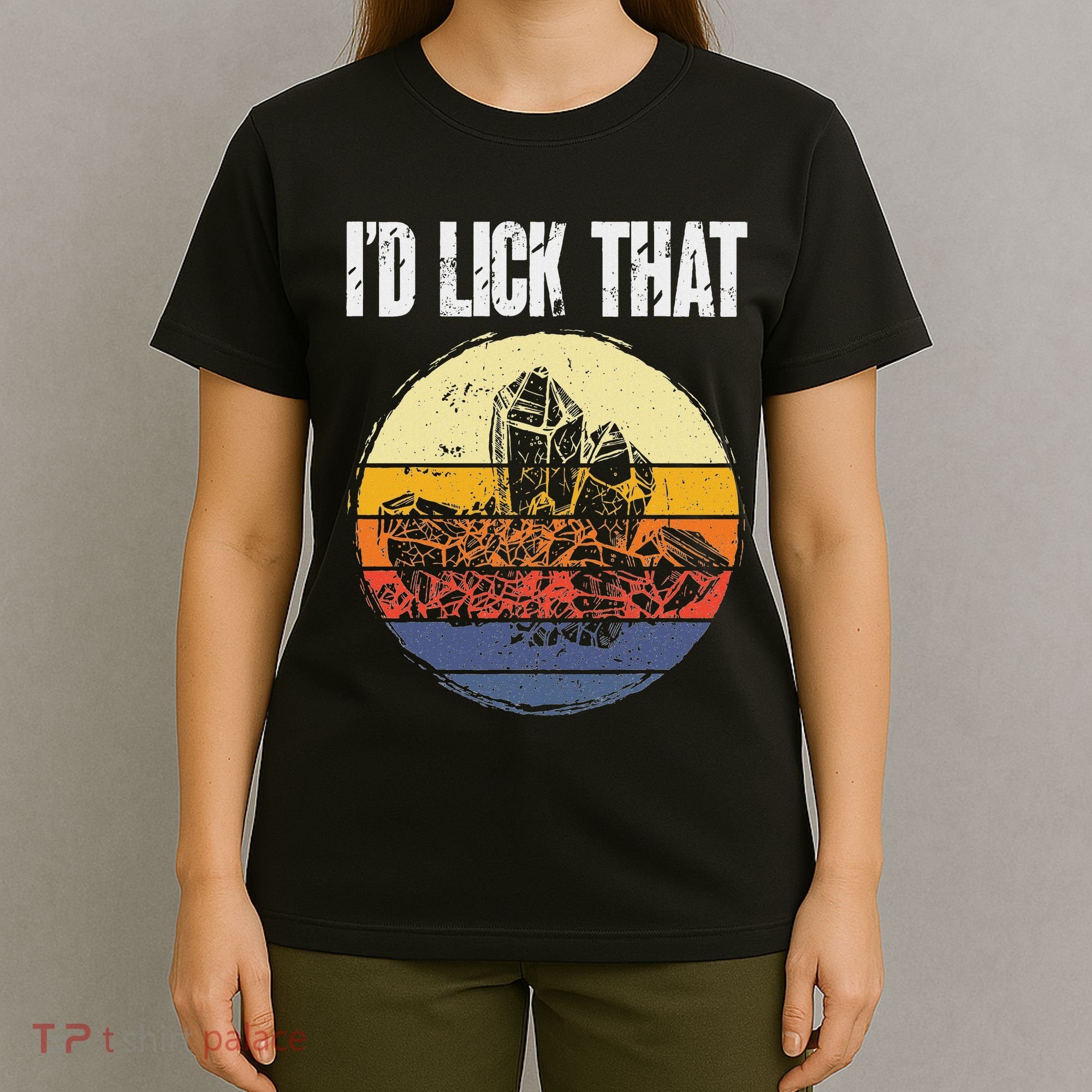 Rockhound ID Lick That Retro Geology Rock Collecting T-Shirt