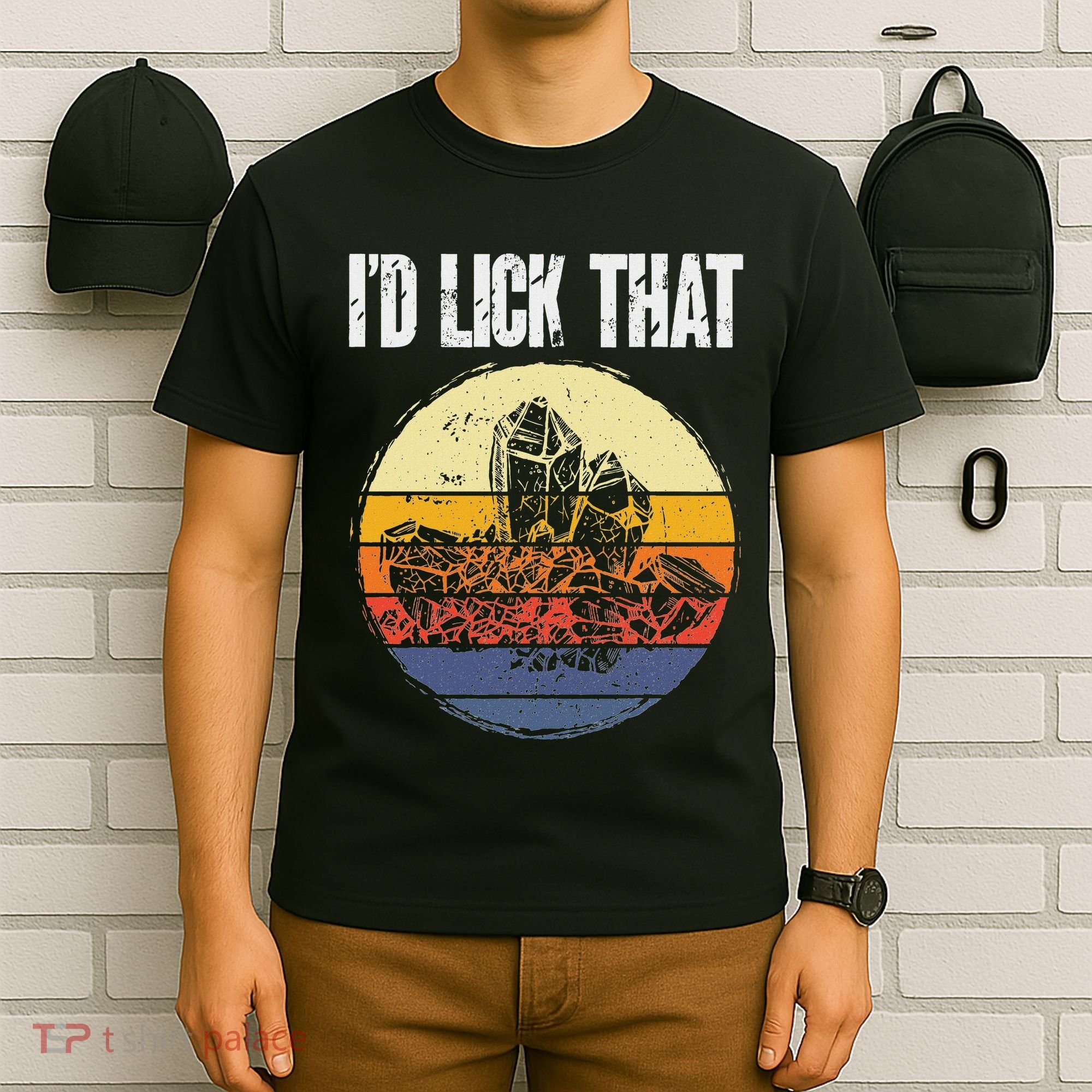 Rockhound ID Lick That Retro Geology Rock Collecting T-Shirt