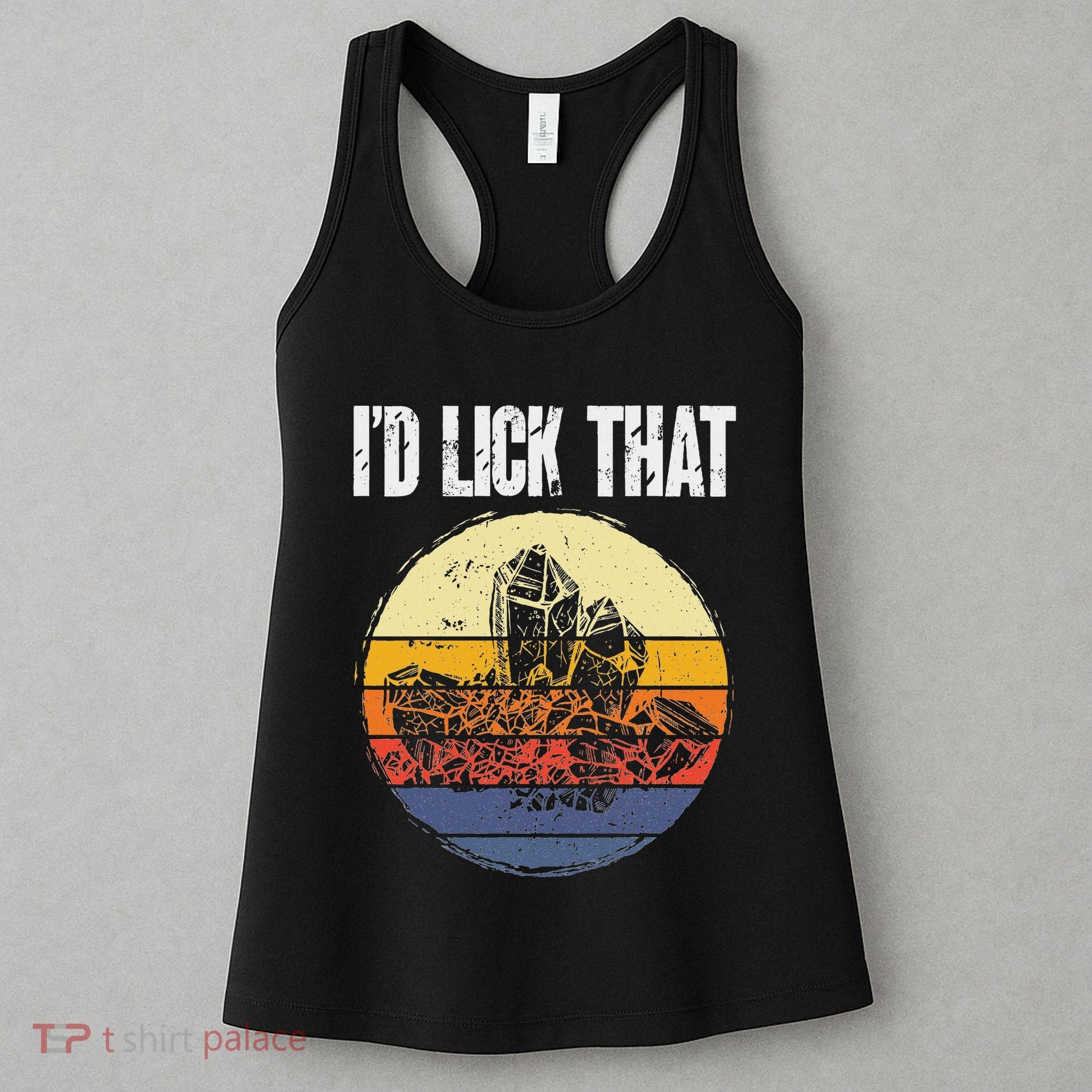 Rockhound ID Lick That Retro Geology Rock Collecting Women's Tank Top