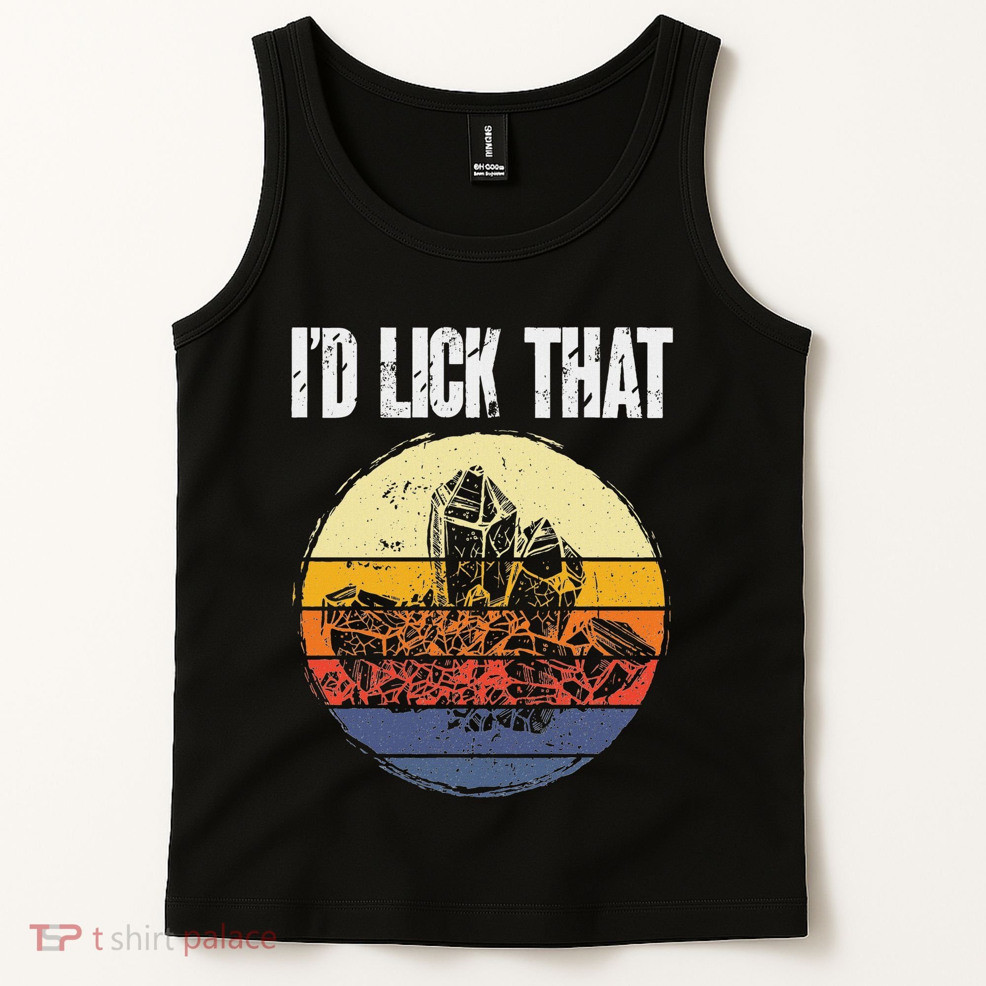 Rockhound ID Lick That Retro Geology Rock Collecting Tank Top