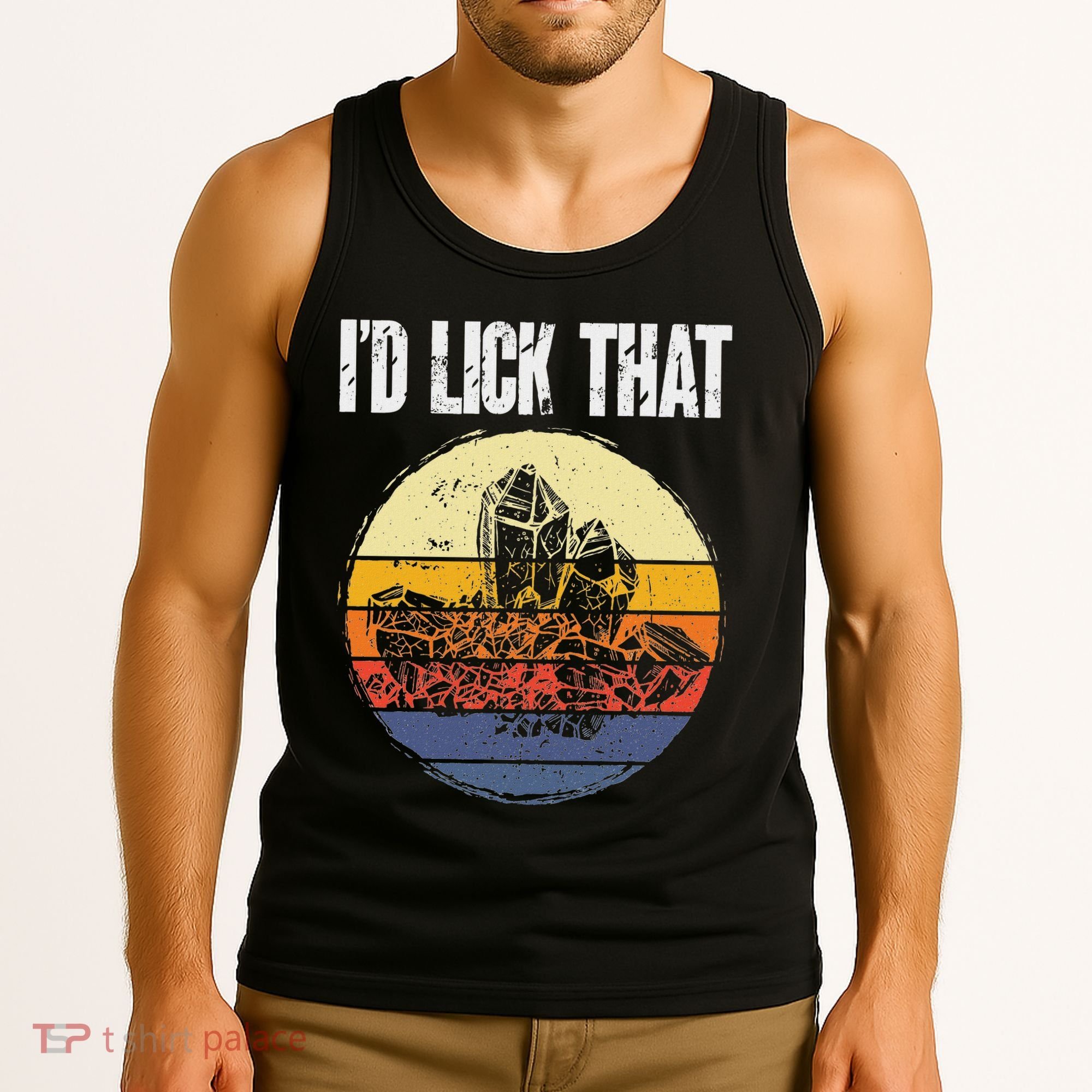 Rockhound ID Lick That Retro Geology Rock Collecting Tank Top
