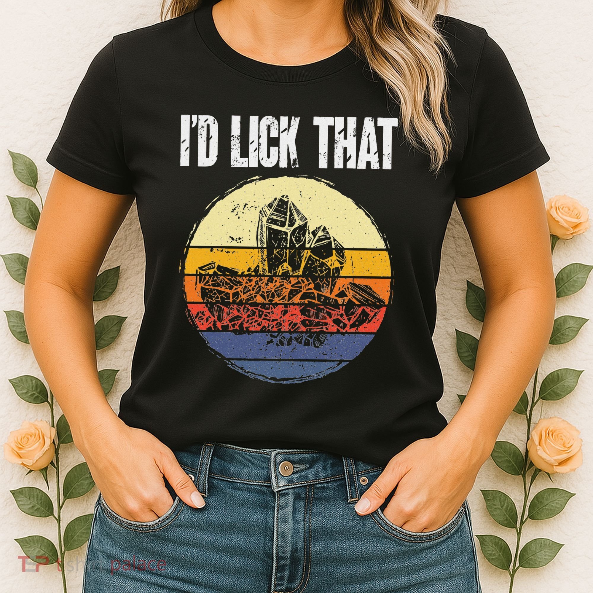 Rockhound ID Lick That Retro Geology Rock Collecting Women's T-Shirt