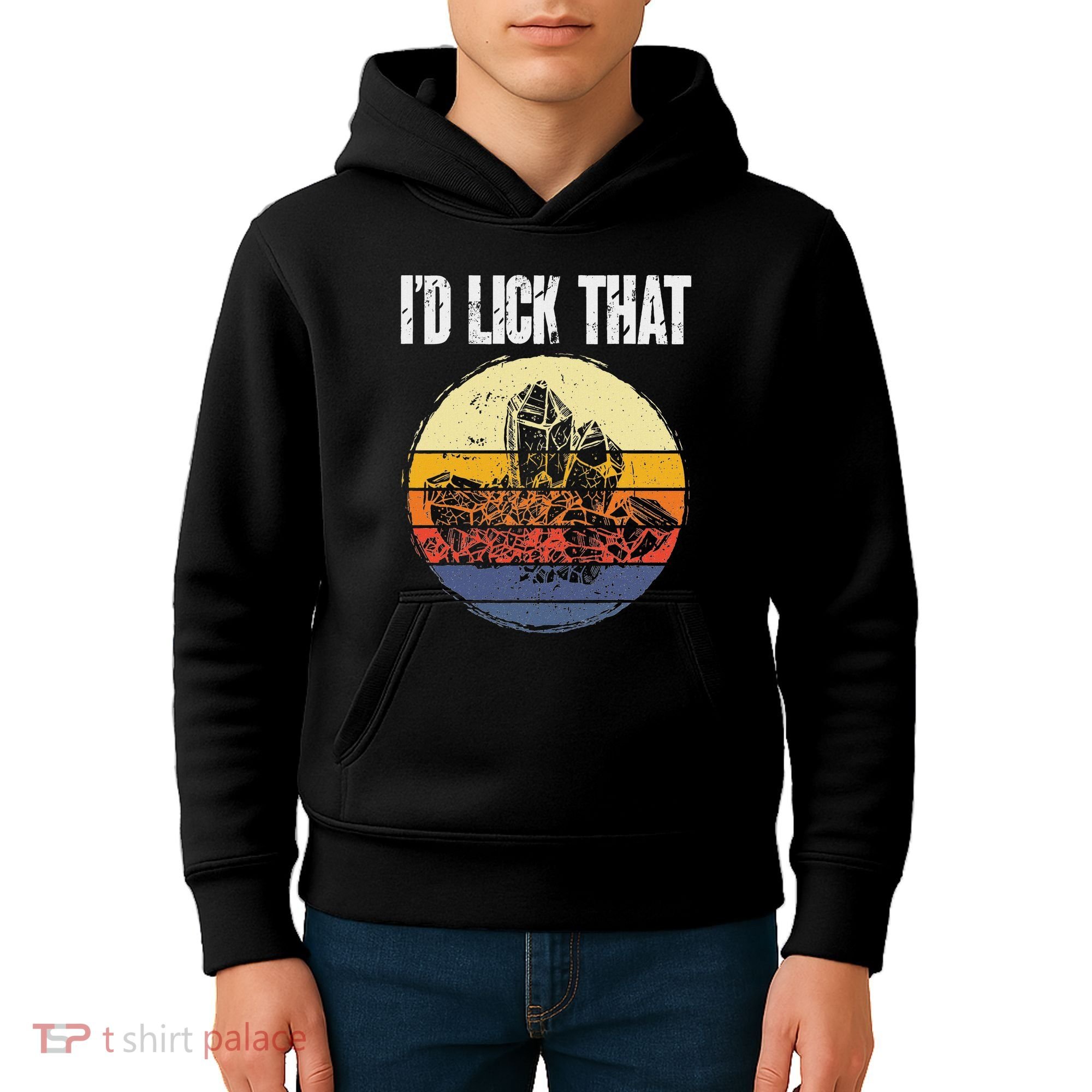 Rockhound ID Lick That Retro Geology Rock Collecting Kids Hoodie
