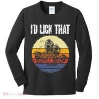 Rockhound ID Lick That Retro Geology Rock Collecting Kids Long Sleeve Shirt thumb 0
