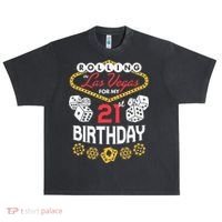 Rolling In Las Vegas For My 21st Birthday Urban Oversized Heavyweight T-Shirt thumb 0