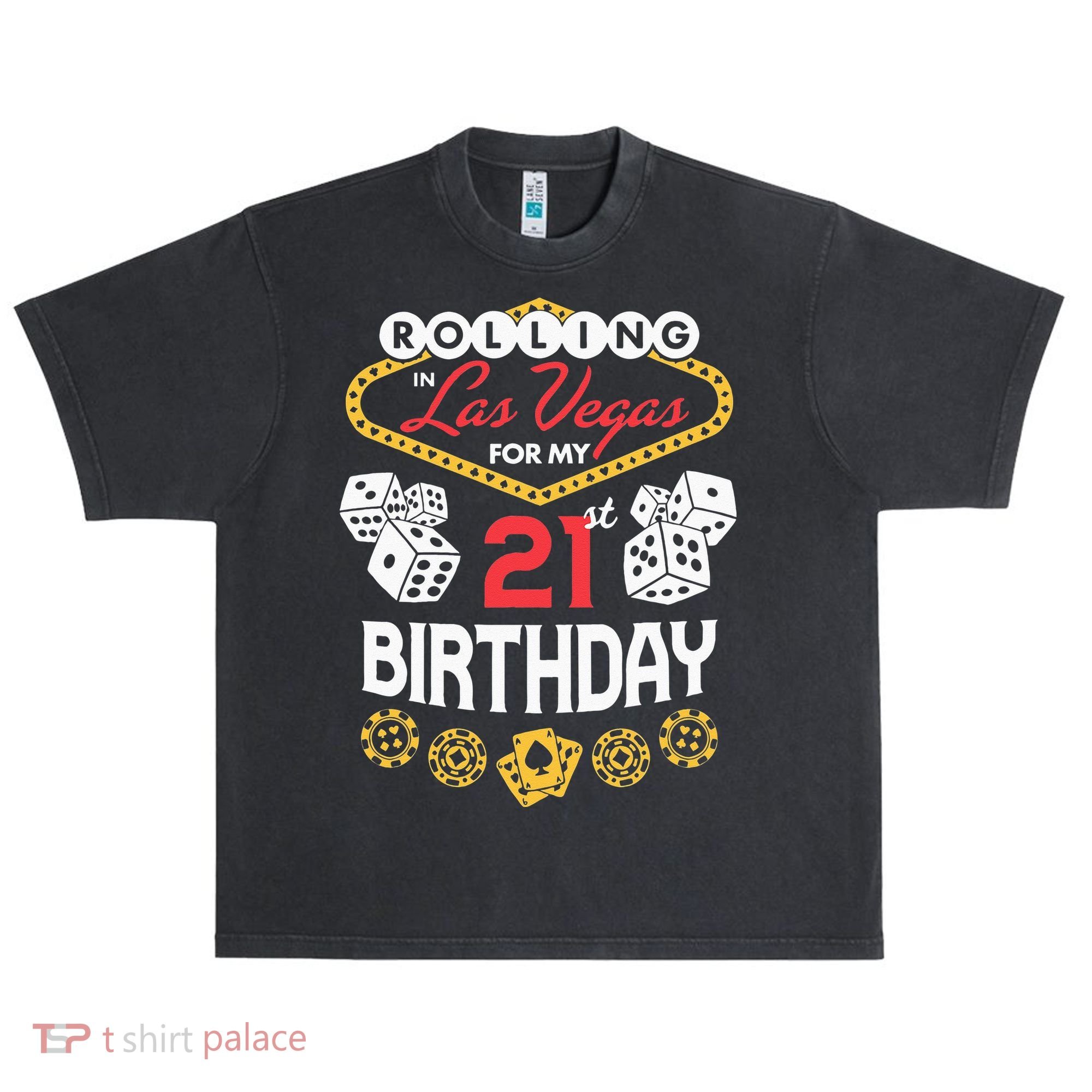 Rolling In Las Vegas For My 21st Birthday Urban Oversized Heavyweight T-Shirt