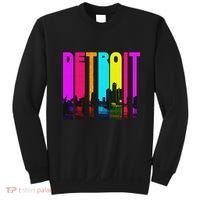 Retro I Love Detroit Michigan Skyline Sweatshirt thumb 0