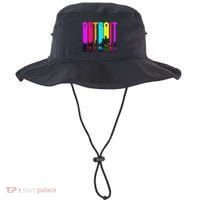 Retro I Love Detroit Michigan Skyline Bucket Hat thumb 0
