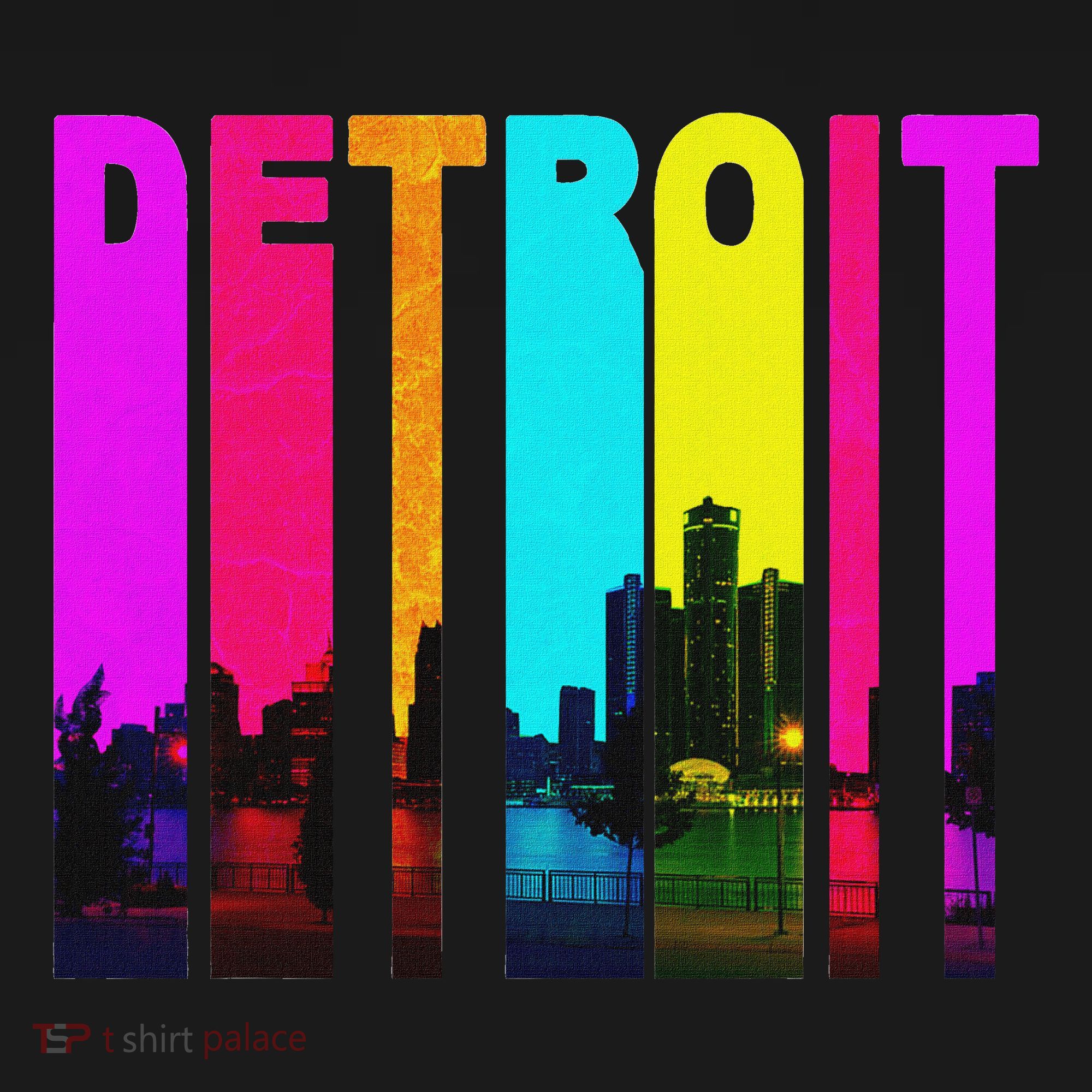 Retro I Love Detroit Michigan Skyline Women's Hoodie
