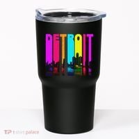 Retro I Love Detroit Michigan Skyline Tumbler thumb 0