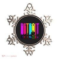 Retro I Love Detroit Michigan Skyline Ornament thumb 0