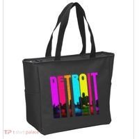 Retro I Love Detroit Michigan Skyline Tote Bag thumb 2